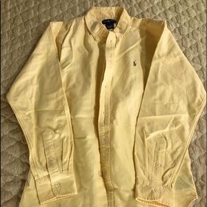 Boys button down polo long sleeve shirt